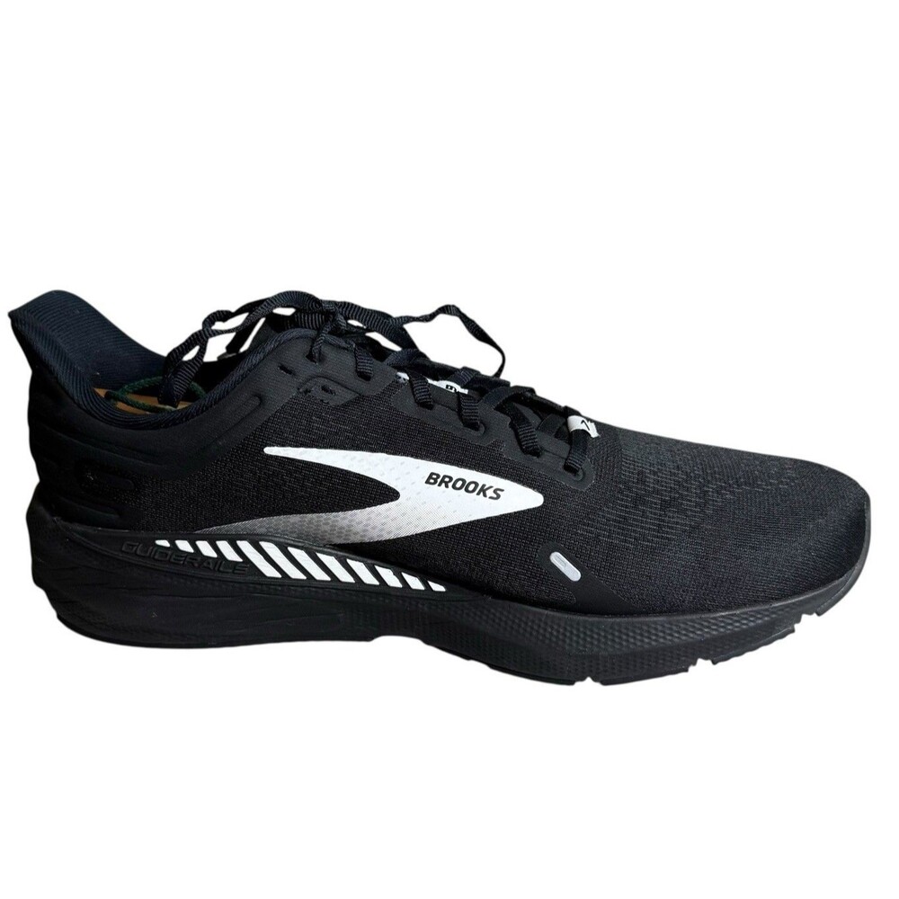 Brooks Launch GTS 9 Running Shoes Black/White US Men size 12.5D EUC - Picture 3 of 9